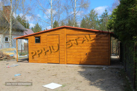 Garáž 6x5 farba zlatý dub 