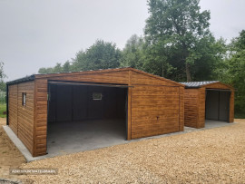 Garáž 7x6 zlatý dub