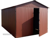 Hnedá plechová garáž 3 x 5 m 