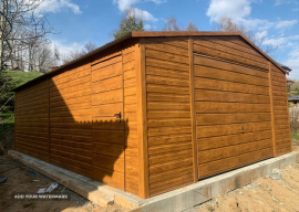 Garáž plechová 4x6 Brána 1,90